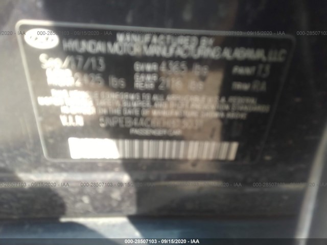 Photo 8 VIN: 5NPEB4AC6EH813031 - HYUNDAI SONATA 