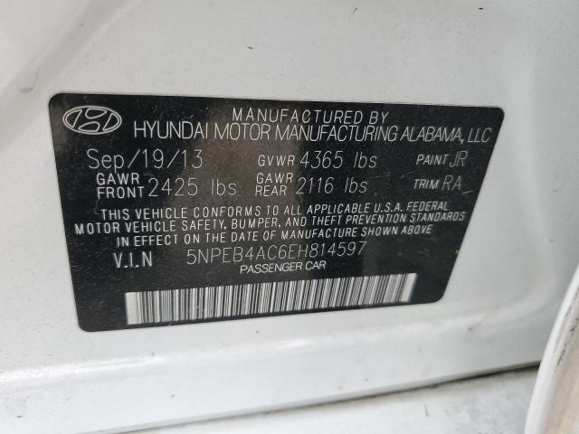 Photo 11 VIN: 5NPEB4AC6EH814597 - HYUNDAI SONATA 