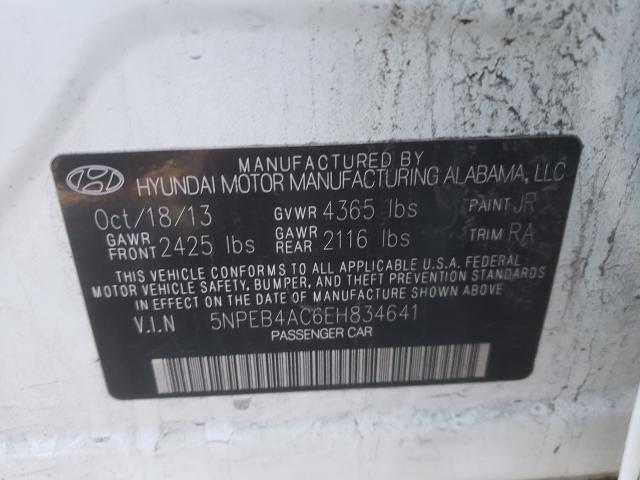 Photo 9 VIN: 5NPEB4AC6EH834641 - HYUNDAI SONATA GLS 