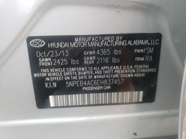 Photo 9 VIN: 5NPEB4AC6EH837457 - HYUNDAI SONATA GLS 