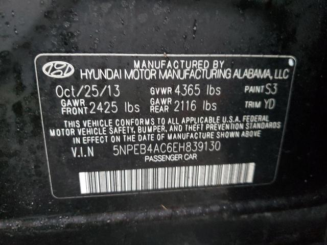 Photo 11 VIN: 5NPEB4AC6EH839130 - HYUNDAI SONATA GLS 