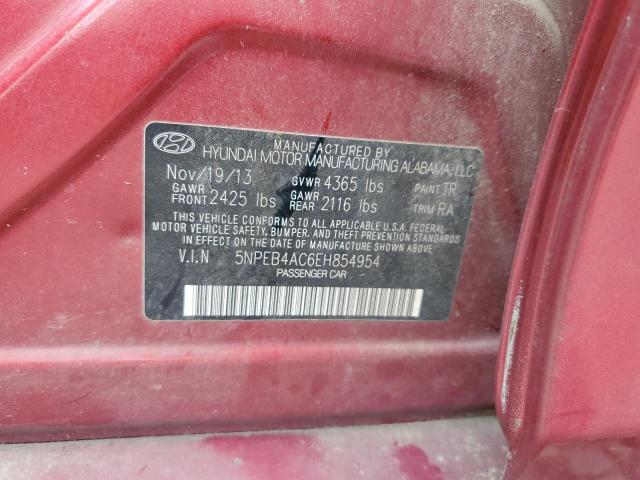 Photo 12 VIN: 5NPEB4AC6EH854954 - HYUNDAI SONATA 