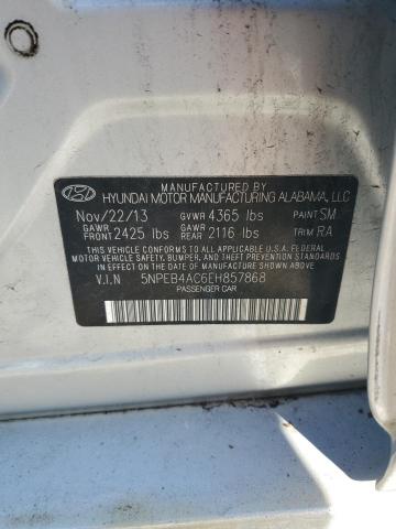 Photo 11 VIN: 5NPEB4AC6EH857868 - HYUNDAI SONATA GLS 