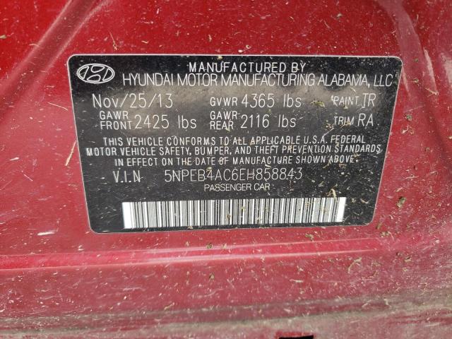 Photo 9 VIN: 5NPEB4AC6EH858843 - HYUNDAI SONATA GLS 