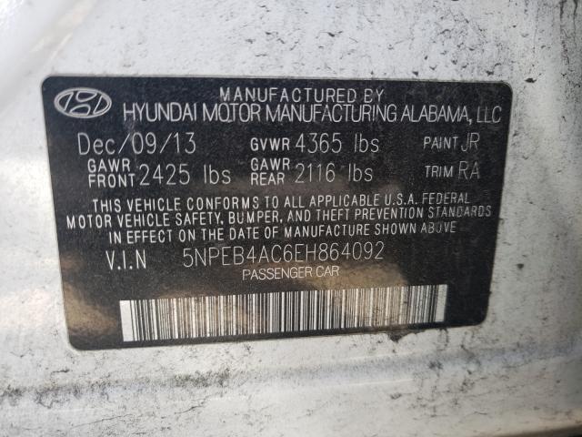 Photo 9 VIN: 5NPEB4AC6EH864092 - HYUNDAI SONATA GLS 