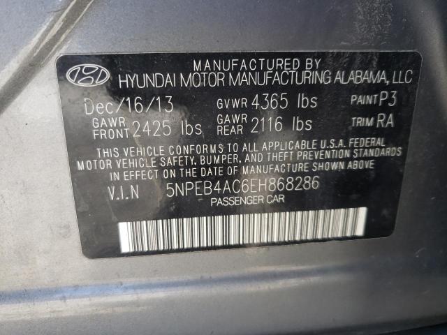 Photo 9 VIN: 5NPEB4AC6EH868286 - HYUNDAI SONATA GLS 