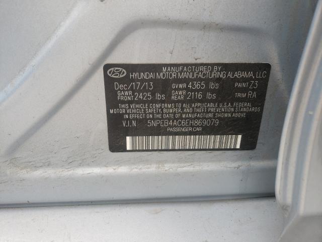 Photo 9 VIN: 5NPEB4AC6EH869079 - HYUNDAI SONATA GLS 