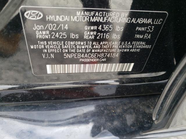 Photo 9 VIN: 5NPEB4AC6EH874184 - HYUNDAI SONATA GLS 