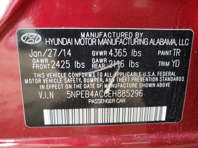 Photo 12 VIN: 5NPEB4AC6EH885296 - HYUNDAI SONATA 