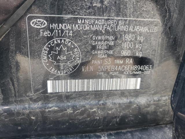 Photo 9 VIN: 5NPEB4AC6EH894063 - HYUNDAI SONATA GLS 