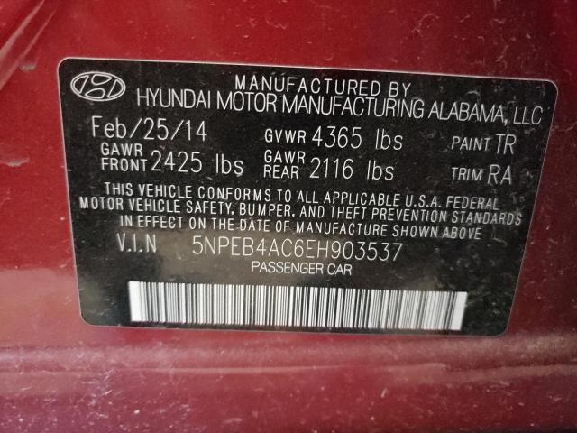 Photo 9 VIN: 5NPEB4AC6EH903537 - HYUNDAI SONATA GLS 