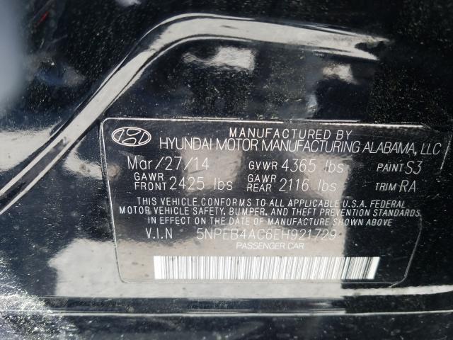 Photo 9 VIN: 5NPEB4AC6EH921729 - HYUNDAI SONATA GLS 