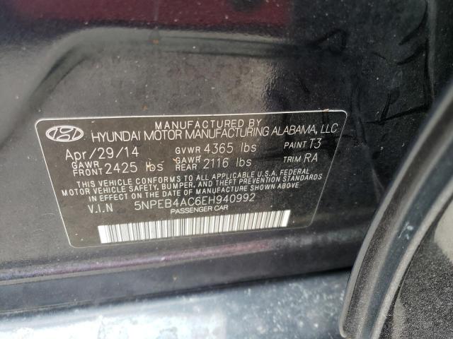 Photo 9 VIN: 5NPEB4AC6EH940992 - HYUNDAI SONATA GLS 