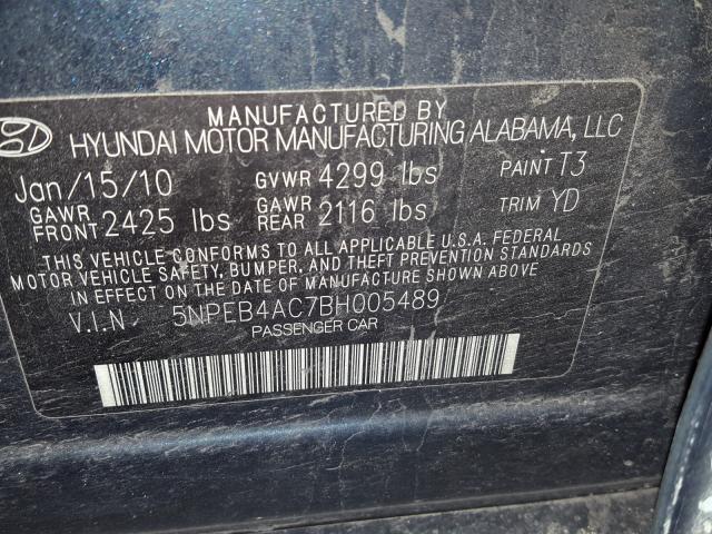 Photo 9 VIN: 5NPEB4AC7BH005489 - HYUNDAI SONATA GLS 