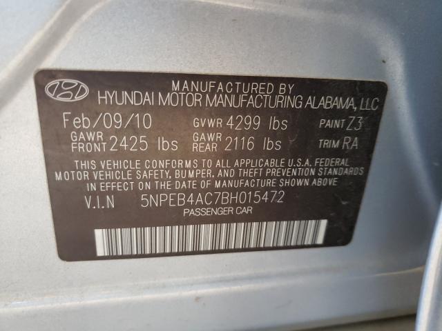 Photo 9 VIN: 5NPEB4AC7BH015472 - HYUNDAI SONATA GLS 