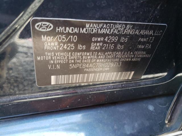 Photo 11 VIN: 5NPEB4AC7BH029713 - HYUNDAI SONATA GLS 