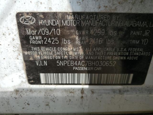 Photo 11 VIN: 5NPEB4AC7BH030652 - HYUNDAI SONATA GLS 