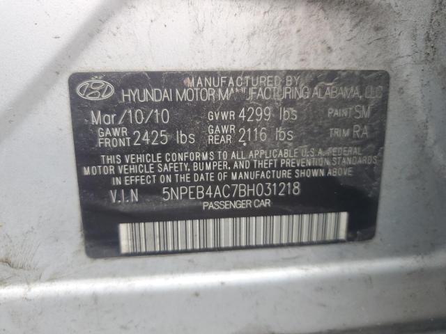 Photo 11 VIN: 5NPEB4AC7BH031218 - HYUNDAI SONATA 