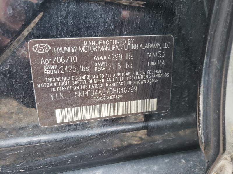 Photo 9 VIN: 5NPEB4AC7BH046799 - HYUNDAI SONATA GLS 