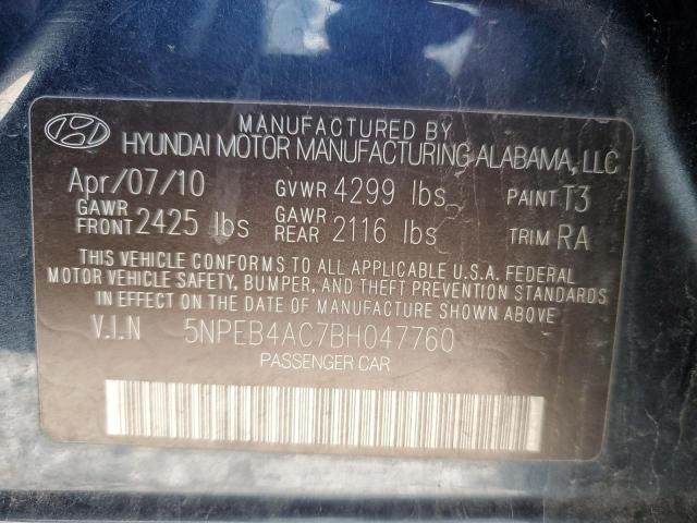 Photo 12 VIN: 5NPEB4AC7BH047760 - HYUNDAI SONATA 