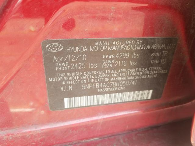 Photo 9 VIN: 5NPEB4AC7BH050741 - HYUNDAI SONATA GLS 