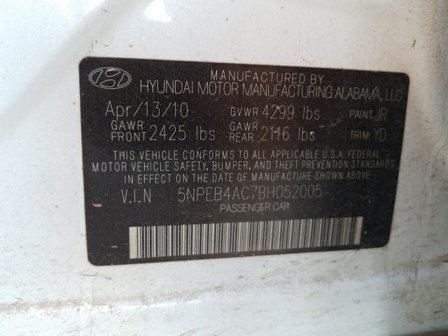 Photo 9 VIN: 5NPEB4AC7BH052005 - HYUNDAI SONATA GLS 