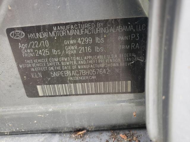 Photo 11 VIN: 5NPEB4AC7BH057642 - HYUNDAI SONATA 