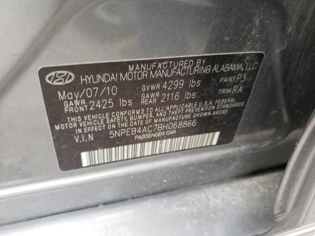 Photo 9 VIN: 5NPEB4AC7BH068866 - HYUNDAI SONATA GLS 