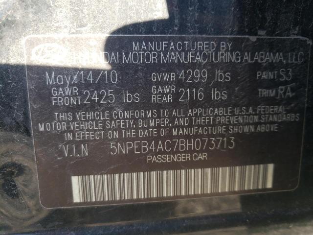 Photo 9 VIN: 5NPEB4AC7BH073713 - HYUNDAI SONATA GLS 