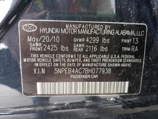 Photo 9 VIN: 5NPEB4AC7BH077938 - HYUNDAI SONATA 