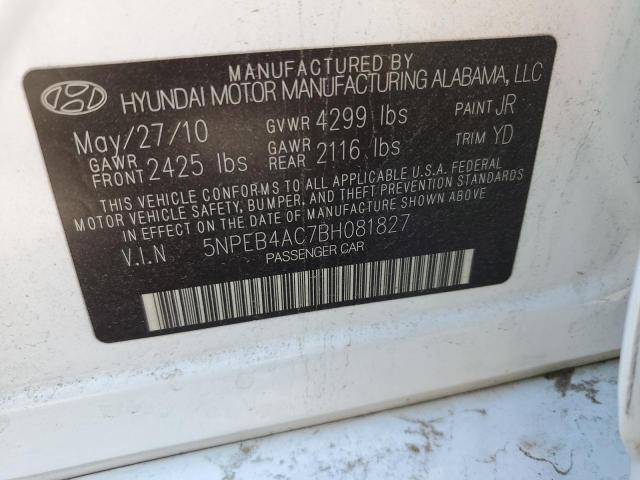 Photo 9 VIN: 5NPEB4AC7BH081827 - HYUNDAI SONATA GLS 