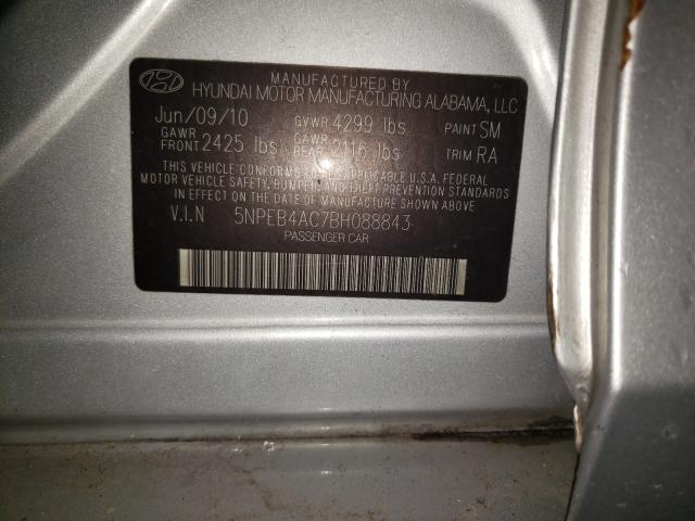 Photo 9 VIN: 5NPEB4AC7BH088843 - HYUNDAI SONATA GLS 