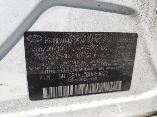 Photo 11 VIN: 5NPEB4AC7BH089622 - HYUNDAI SONATA GLS 