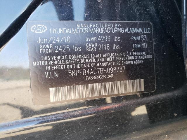 Photo 11 VIN: 5NPEB4AC7BH098787 - HYUNDAI SONATA GLS 