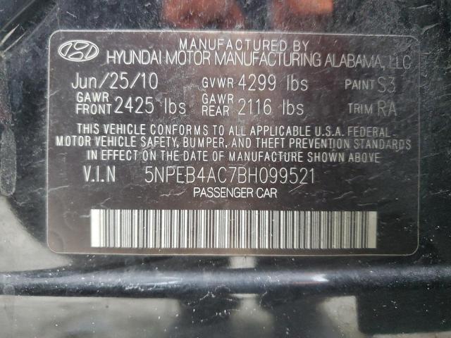 Photo 11 VIN: 5NPEB4AC7BH099521 - HYUNDAI SONATA GLS 