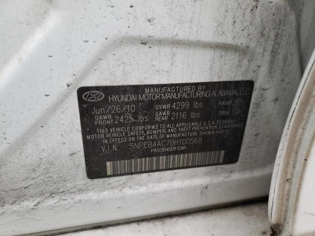 Photo 9 VIN: 5NPEB4AC7BH100568 - HYUNDAI SONATA GLS 