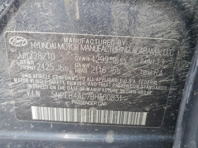 Photo 11 VIN: 5NPEB4AC7BH100831 - HYUNDAI SONATA 