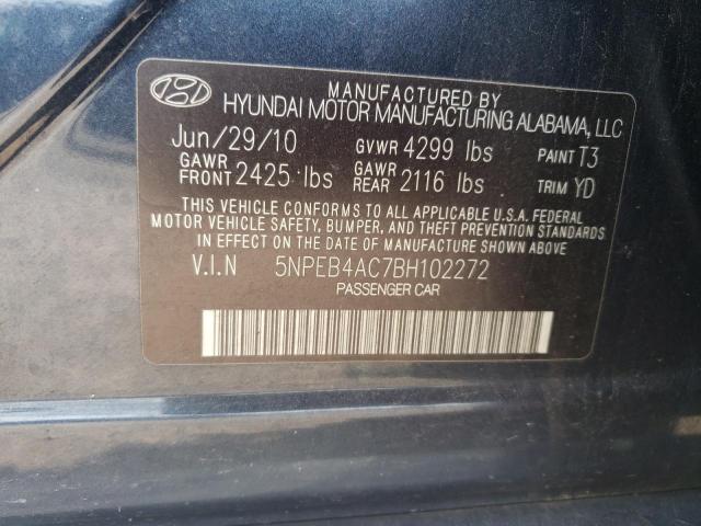 Photo 11 VIN: 5NPEB4AC7BH102272 - HYUNDAI SONATA GLS 