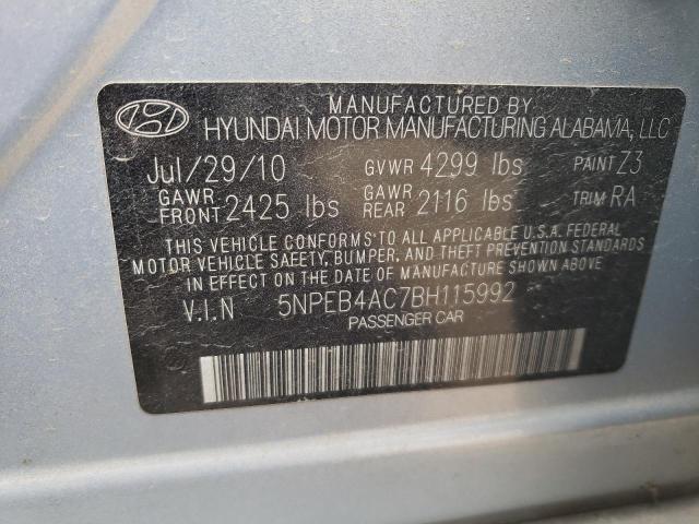 Photo 11 VIN: 5NPEB4AC7BH115992 - HYUNDAI SONATA GLS 