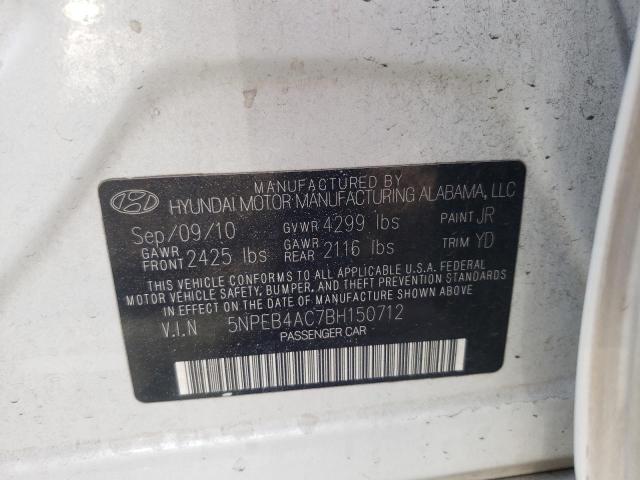 Photo 9 VIN: 5NPEB4AC7BH150712 - HYUNDAI SONATA GLS 