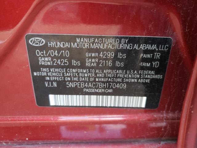 Photo 9 VIN: 5NPEB4AC7BH170409 - HYUNDAI SONATA GLS 