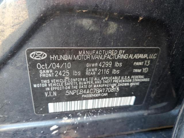 Photo 11 VIN: 5NPEB4AC7BH170815 - HYUNDAI SONATA GLS 