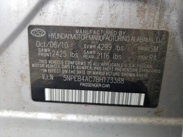 Photo 11 VIN: 5NPEB4AC7BH173388 - HYUNDAI SONATA GLS 