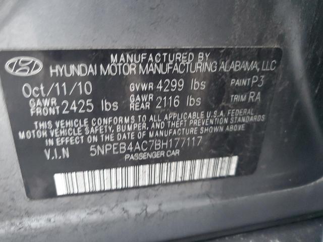 Photo 11 VIN: 5NPEB4AC7BH177117 - HYUNDAI SONATA 