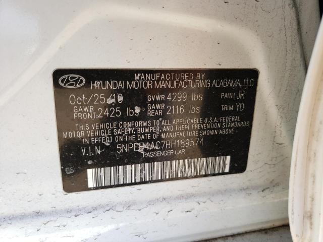 Photo 9 VIN: 5NPEB4AC7BH189574 - HYUNDAI SONATA GLS 