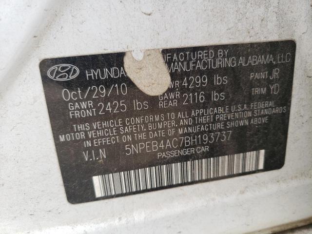 Photo 9 VIN: 5NPEB4AC7BH193737 - HYUNDAI SONATA GLS 