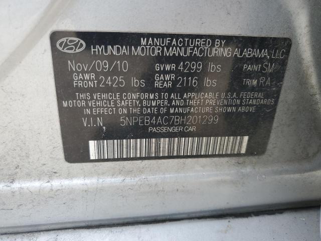 Photo 11 VIN: 5NPEB4AC7BH201299 - HYUNDAI SONATA GLS 