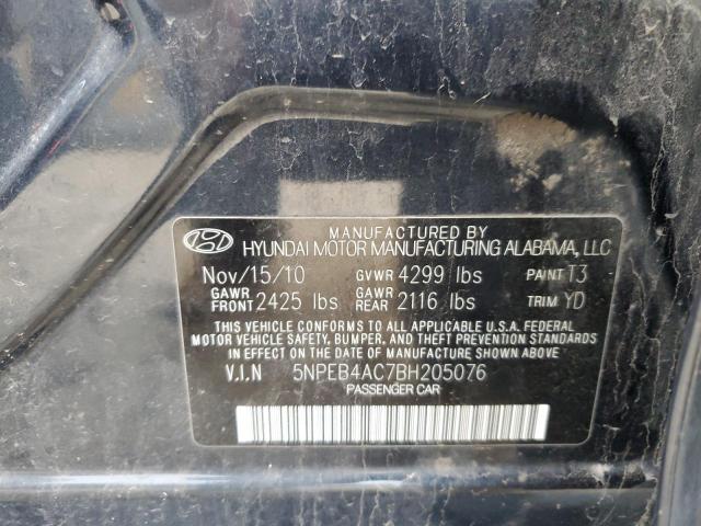 Photo 11 VIN: 5NPEB4AC7BH205076 - HYUNDAI SONATA GLS 