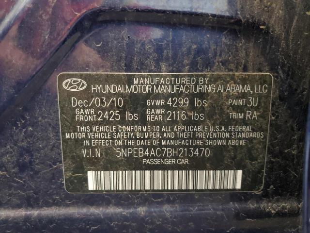 Photo 11 VIN: 5NPEB4AC7BH213470 - HYUNDAI SONATA GLS 