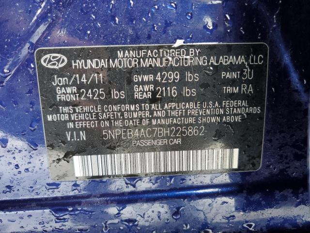 Photo 11 VIN: 5NPEB4AC7BH225862 - HYUNDAI SONATA GLS 